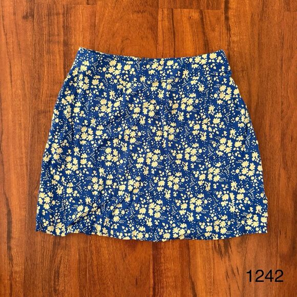 Dresses & Skirts - For Love & Lemons Mini Skirt Blue Floral Multicolor Size Small